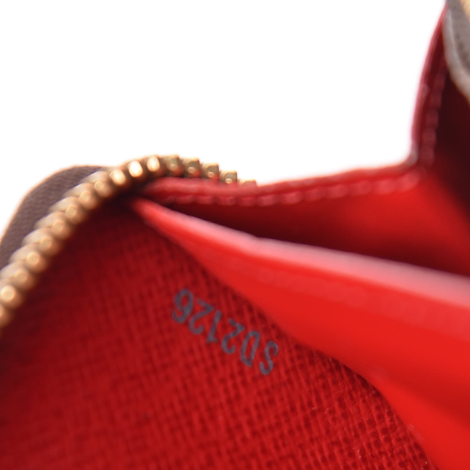 Louis Vuitton Damier Ebene Clemence Wallet Cherry 7 of 9