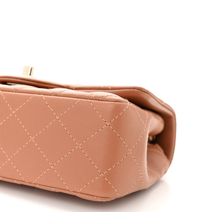 Chanel Lambskin Quilted Mini Rectangular Flap Brown 10 of 12