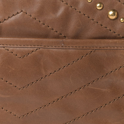 Saint Laurent Crinkled Calfskin Matelasse Monogram Medium Niki Chain Satchel Brown 8 of 8
