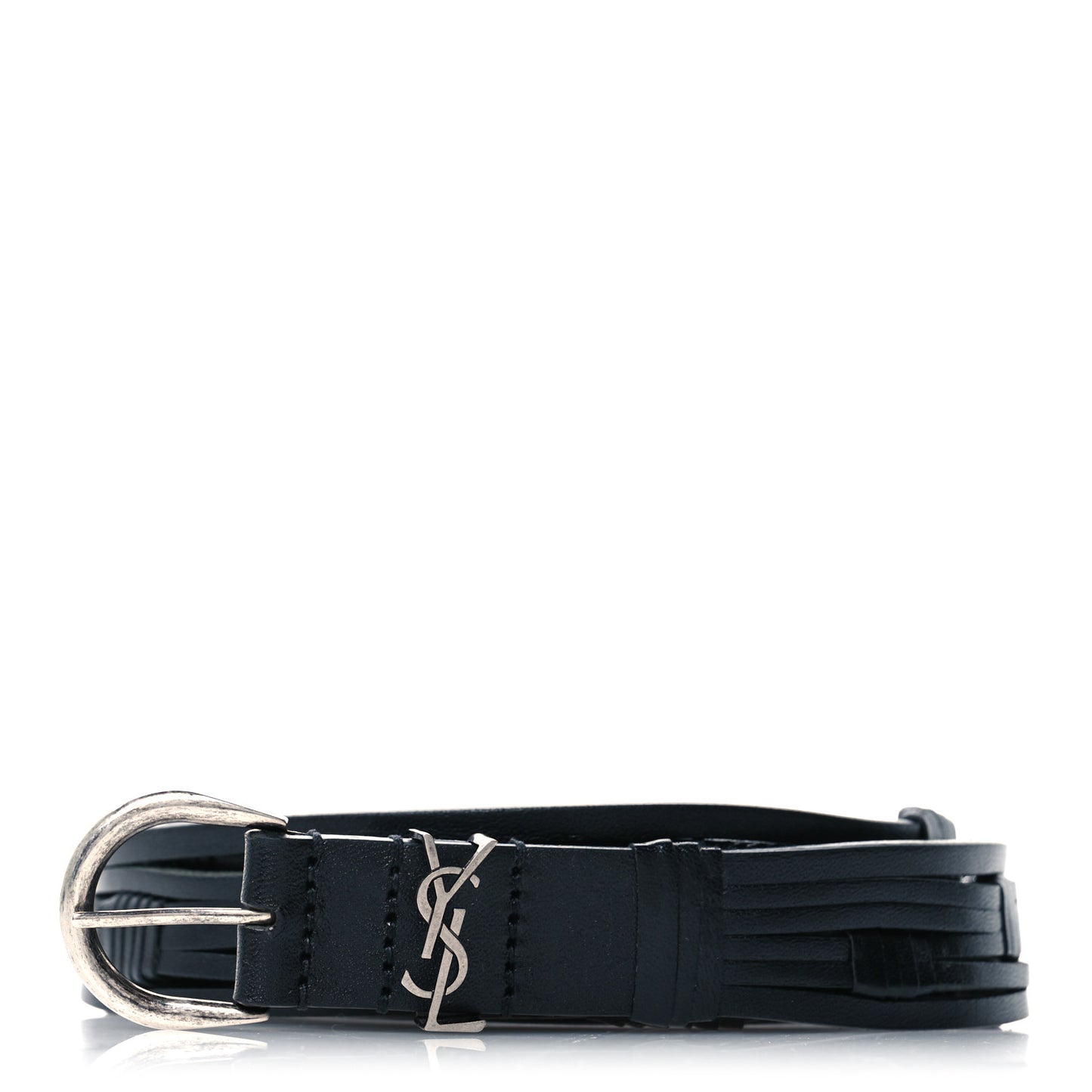 Vegetable Tanned Calfskin Monogram Croissant De Lune Belt 100 40 Black