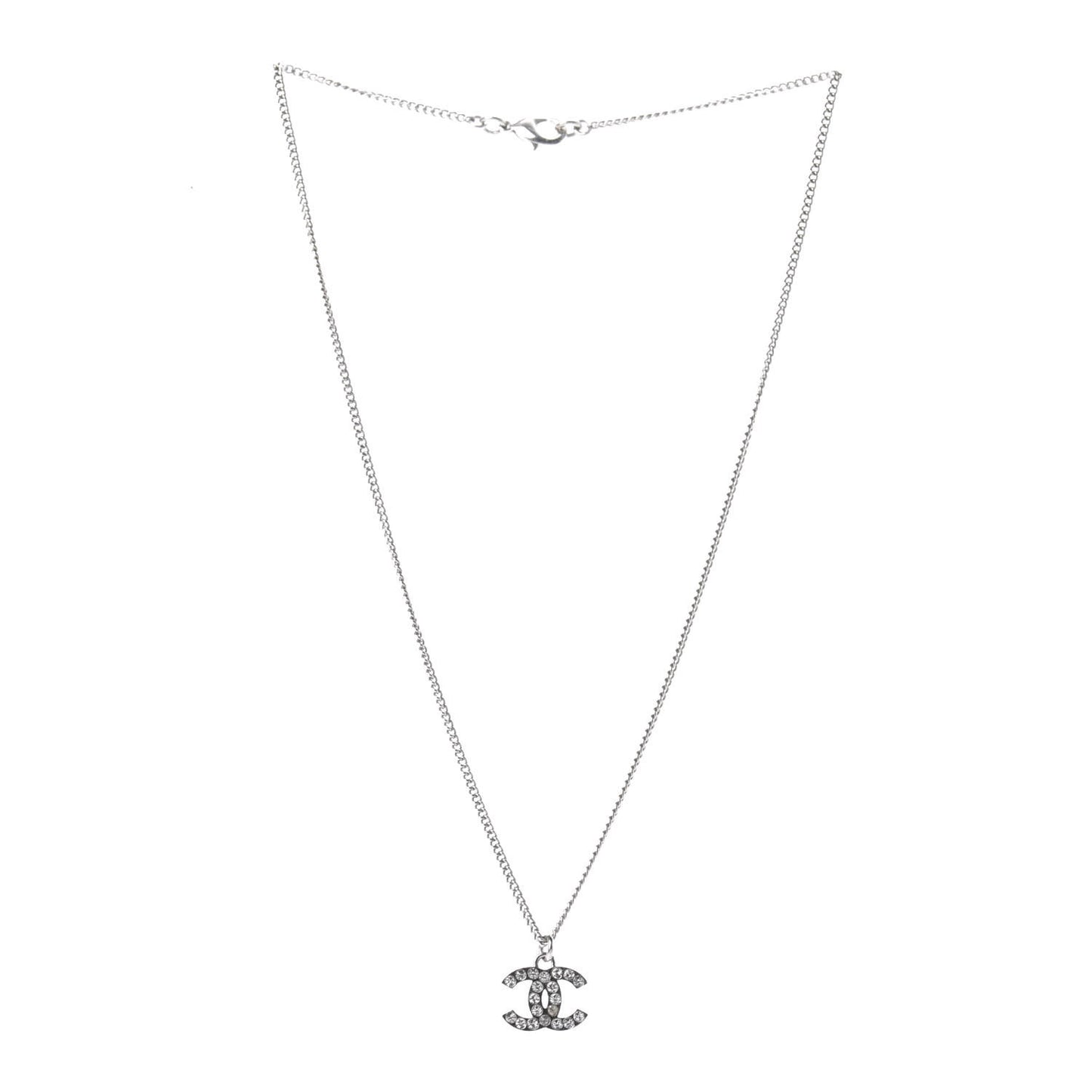 Crystal Timeless CC Necklace Silver