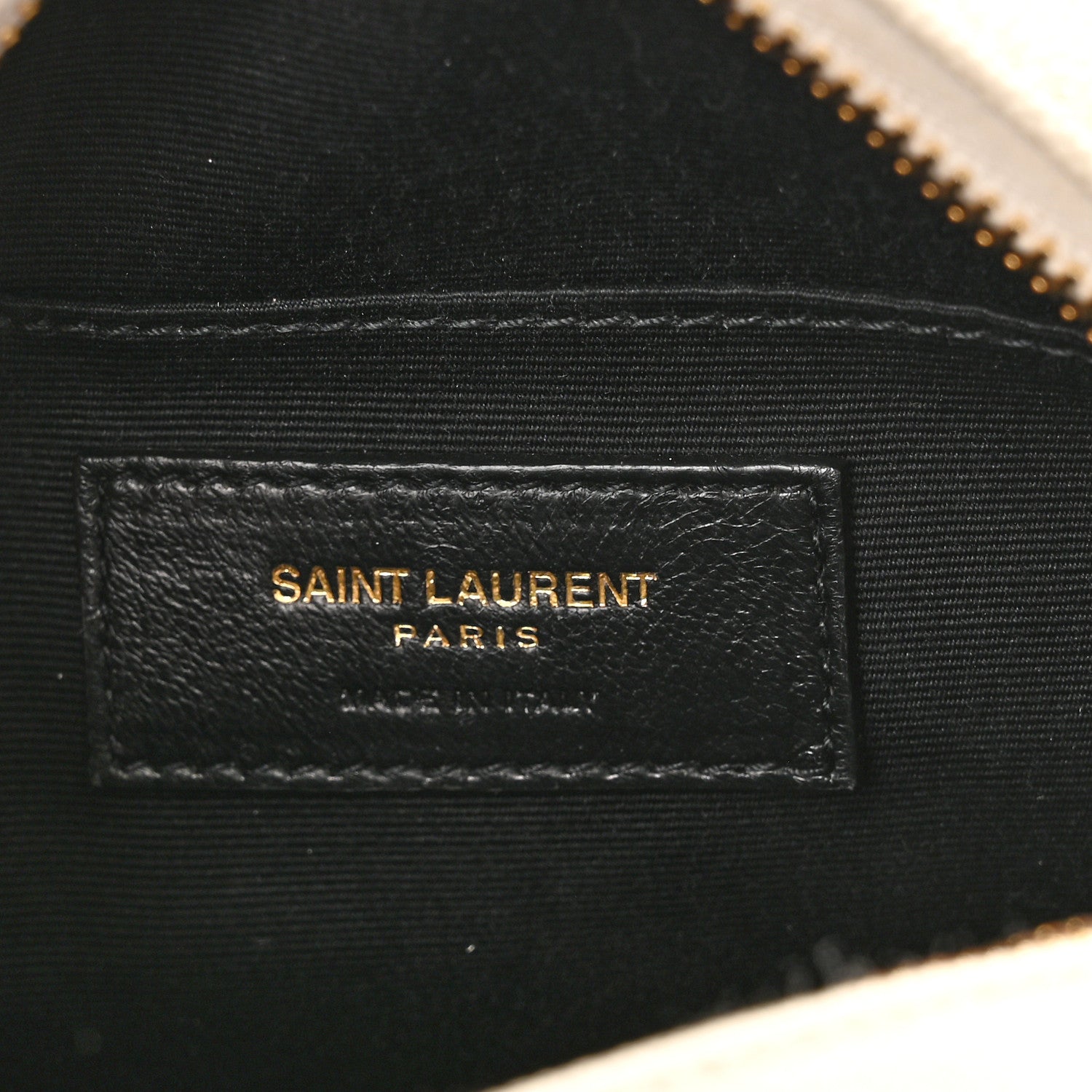 Saint Laurent Grain De Poudre Matelasse Chevron Quilted Round Vinyle Camera Bag Crema Soft 6 of 10