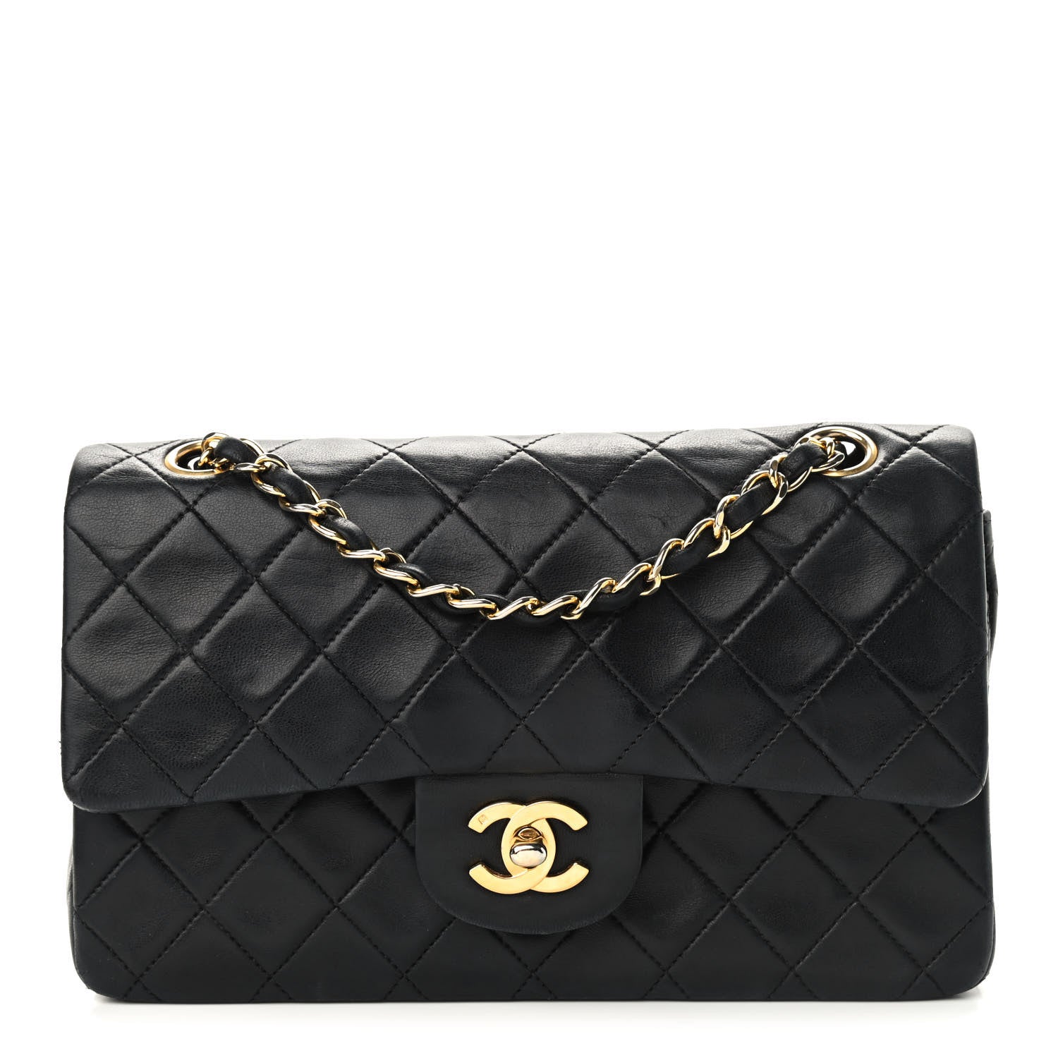 Chanel Lambskin Quilted Small Double Flap Black 1 of 11