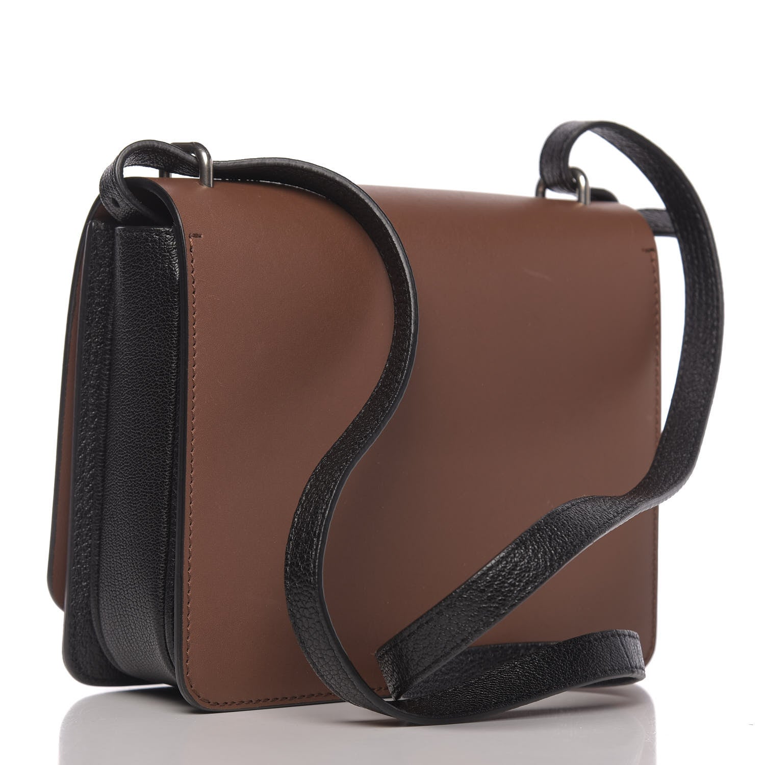 Burberry Calfskin Small D-Ring Bag Tan Black 3 of 11