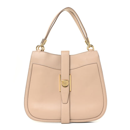 Salvatore Ferragamo Calfskin Enny Hobo New Bisque 1 of 15