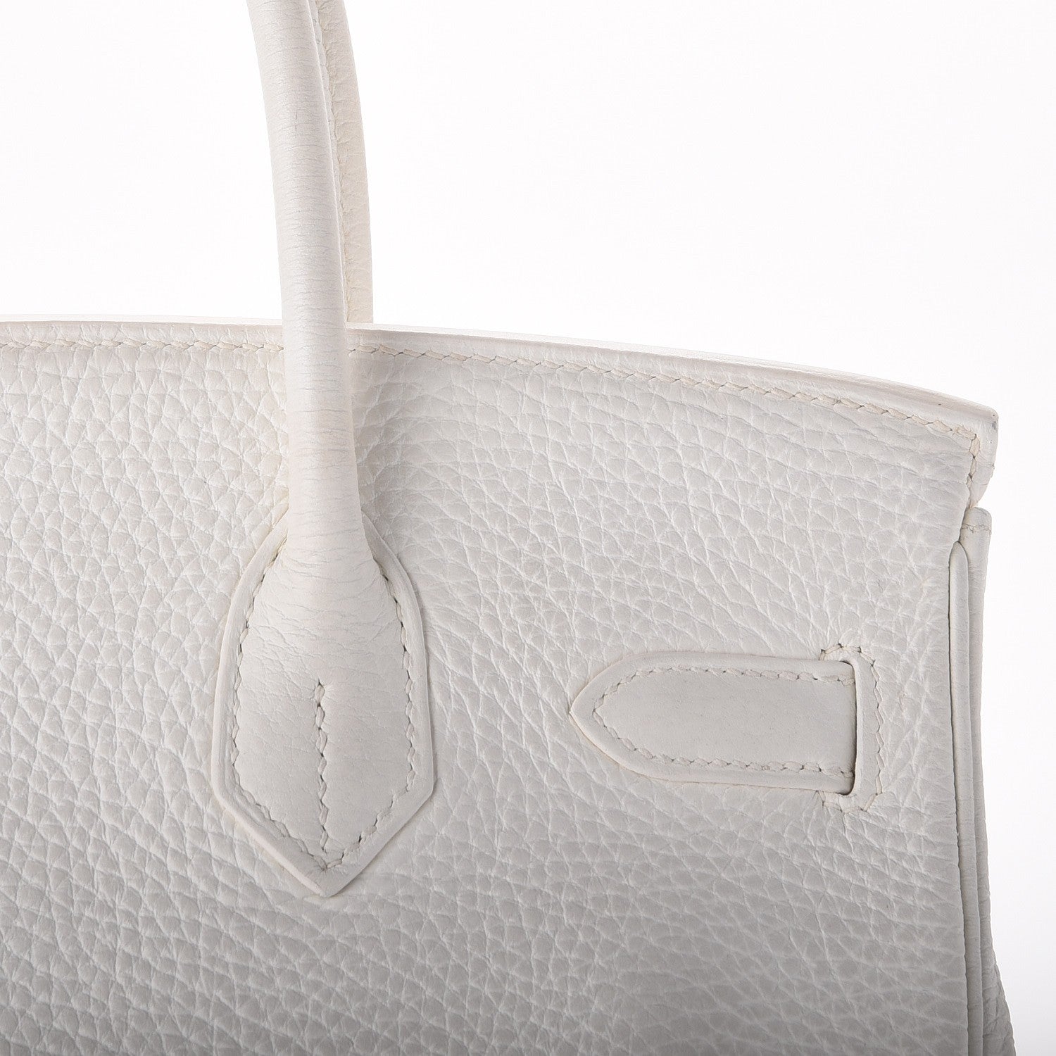 Hermes Taurillon Clemence Birkin 30 White 37 of 44