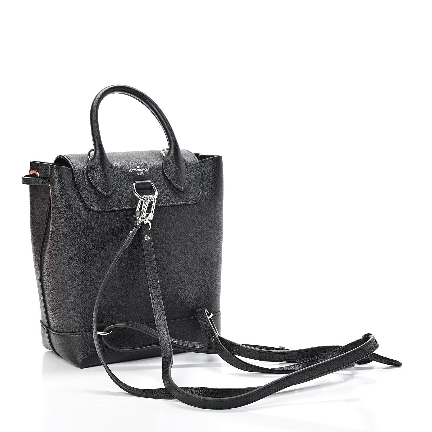 Louis Vuitton Calfskin Lockme Mini Backpack Black 2 of 12