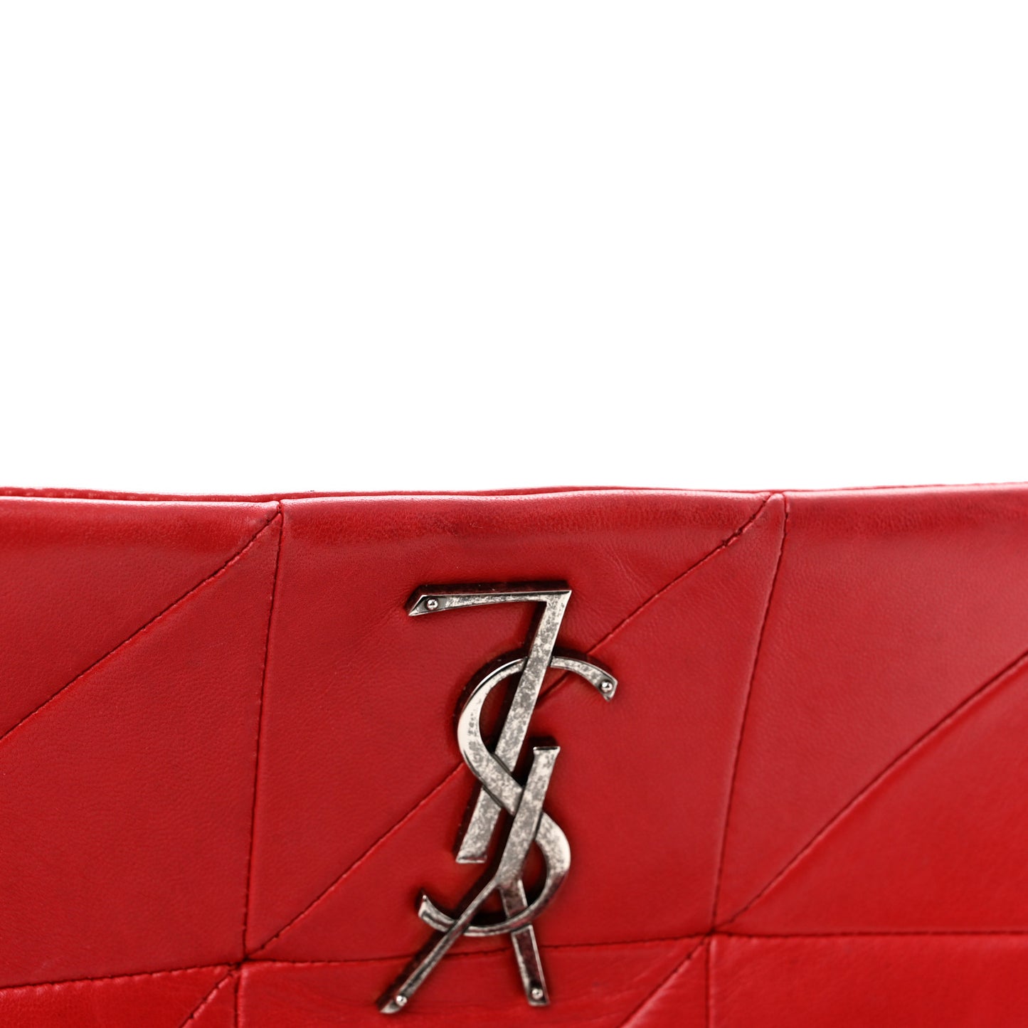 Lambskin Patchwork Monogram Small Jamie Red
