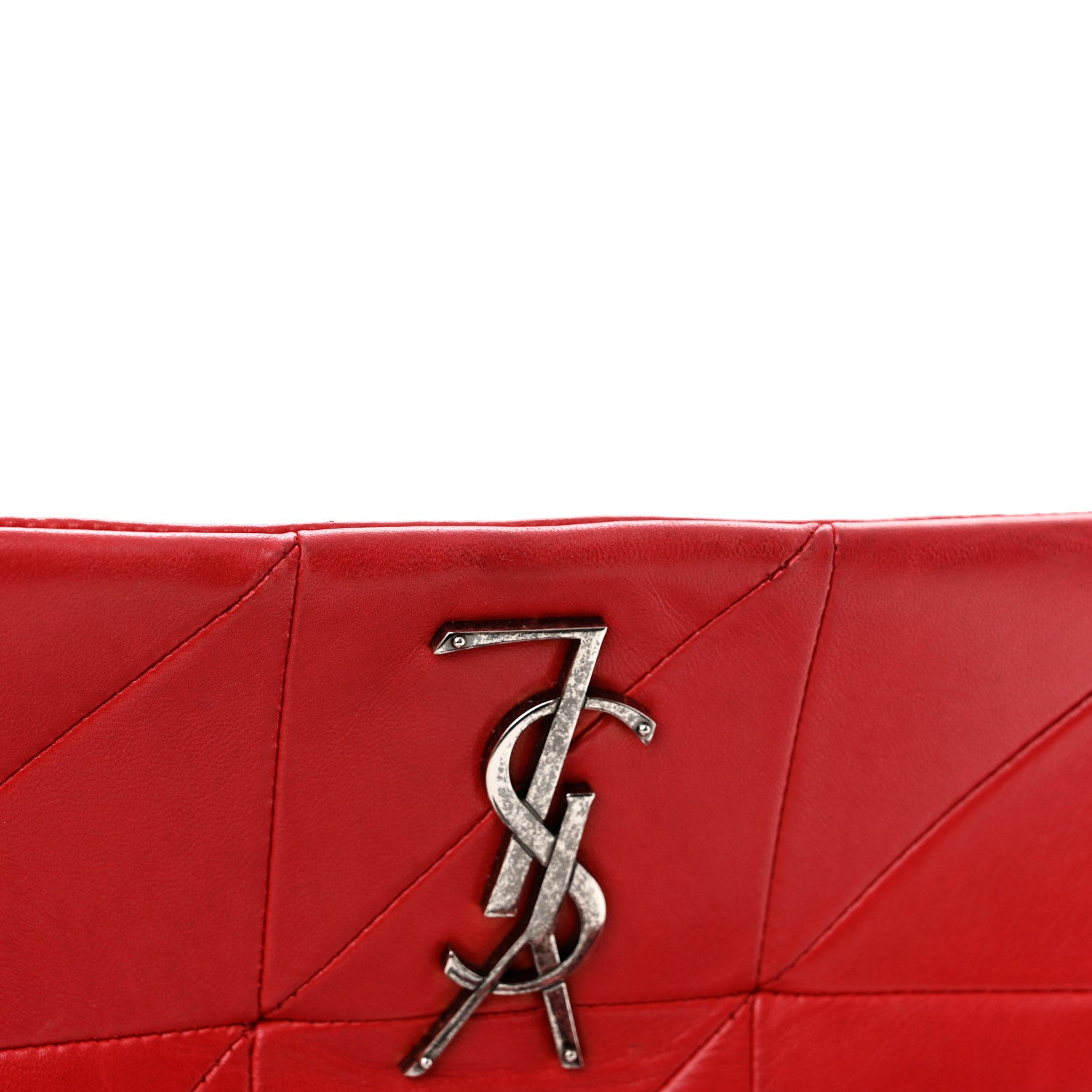 Saint Laurent Lambskin Patchwork Monogram Small Jamie Red 11 of 14