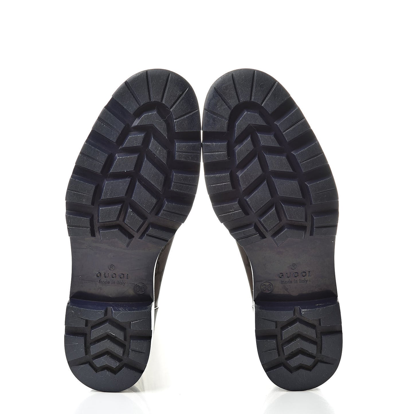 Rubber Monogram Edinburg Rain Boots 36 Transparent Blue