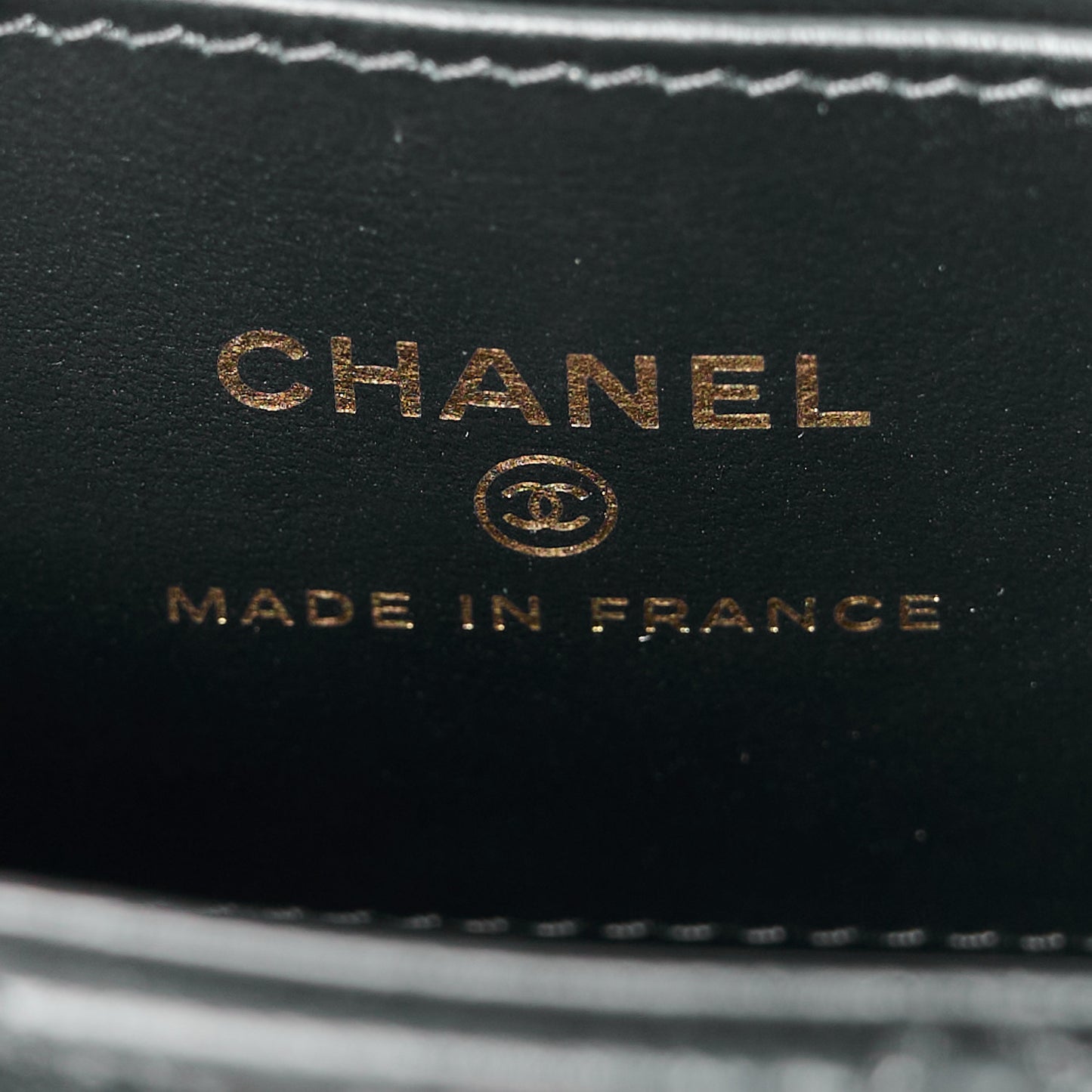 Shiny Aged Calfskin Quilted Mini Nano Kelly Shopper Black