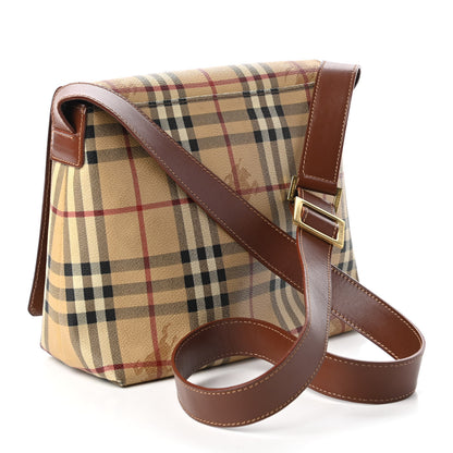 Burberry Haymarket Check Crossbody Bag Brown 3 of 10