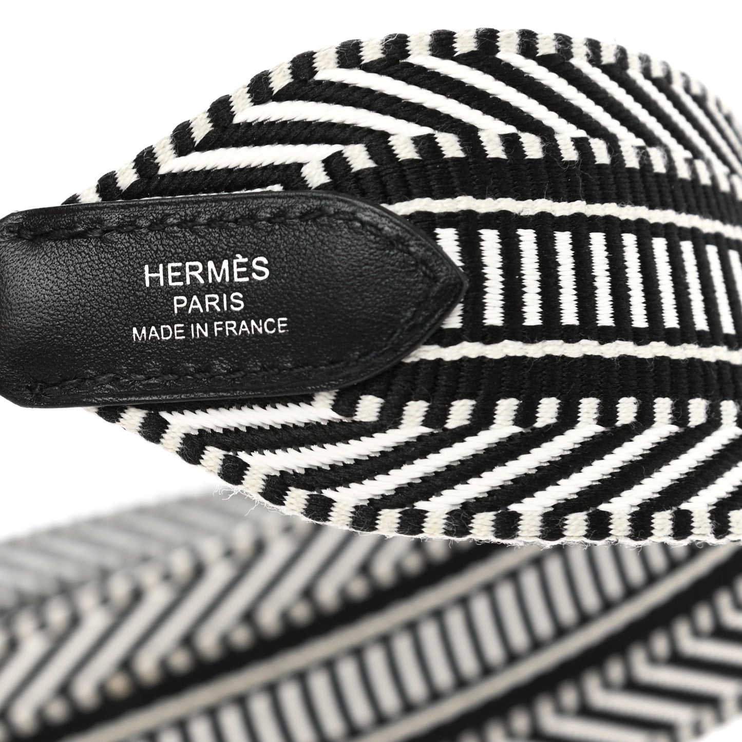 Toile Swift 50mm Sangle Cavale Shoulder Strap Black Ecru