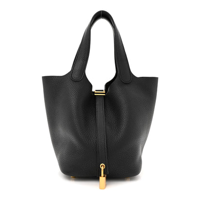 Hermes Taurillon Clemence Picotin Lock 18 PM Black 1 of 12