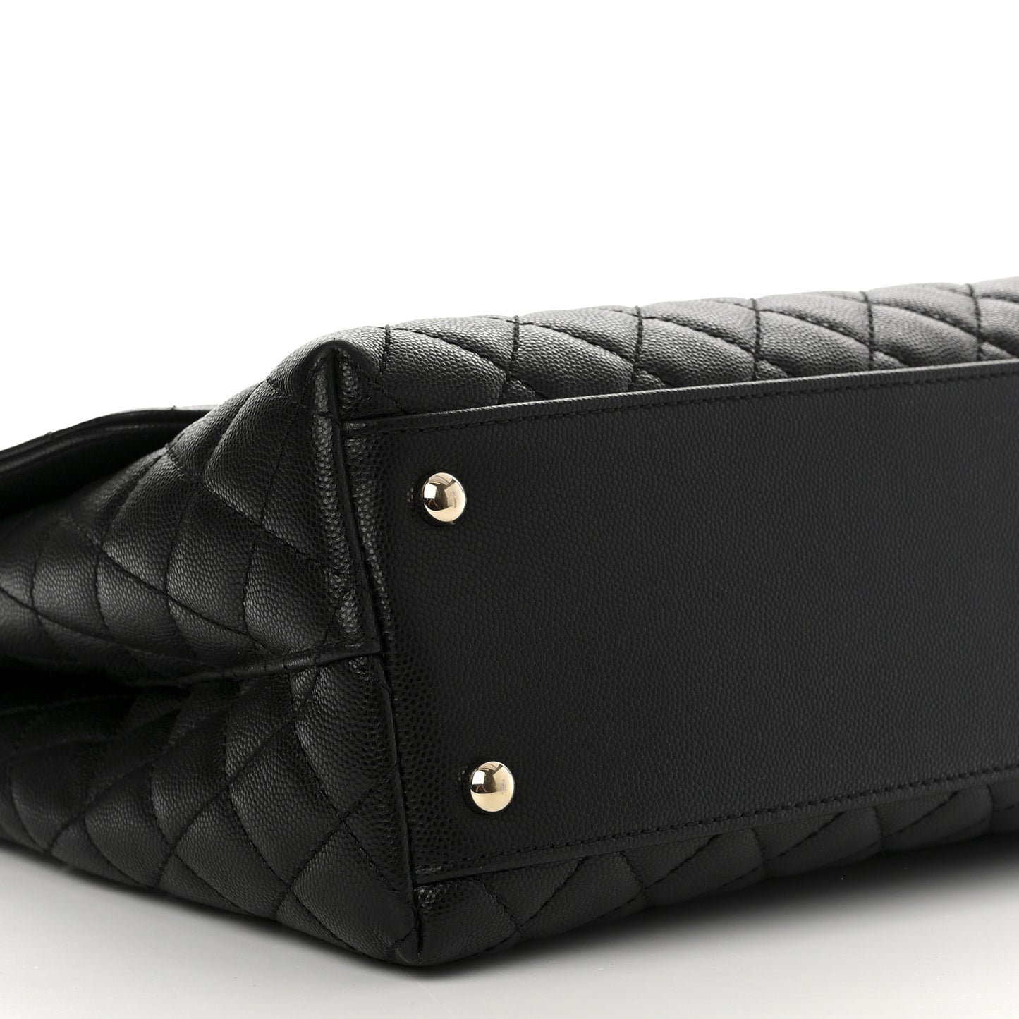 Caviar Quilted Medium Coco Handle Flap Black