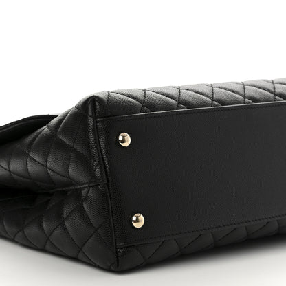 Chanel Caviar Quilted Medium Coco Handle Flap Black 10 of 11