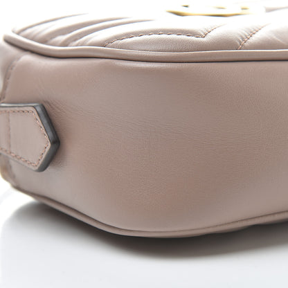 Gucci Calfskin Matelasse Mini GG Marmont Chain Shoulder Bag Porcelain Rose 9 of 10