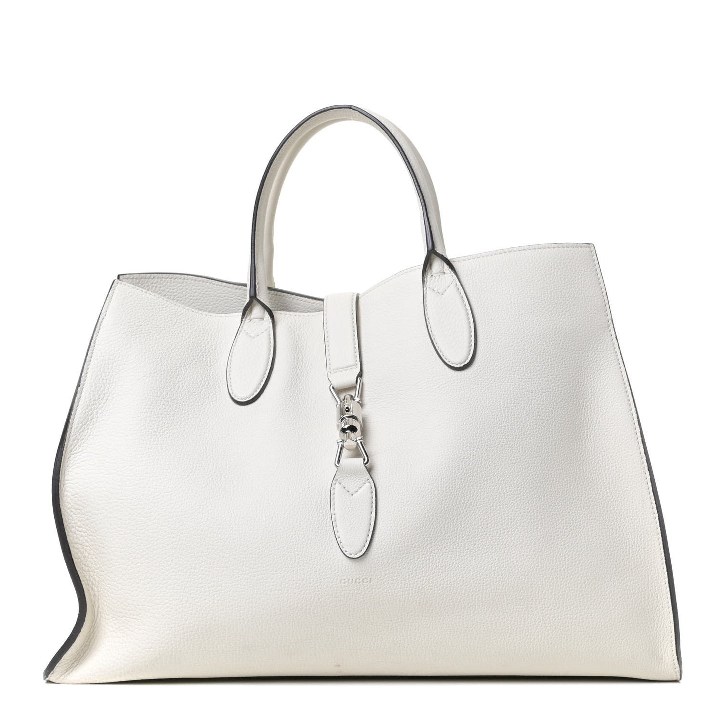 Soft Calfskin Medium Jackie Top Handle Bag Mystic White