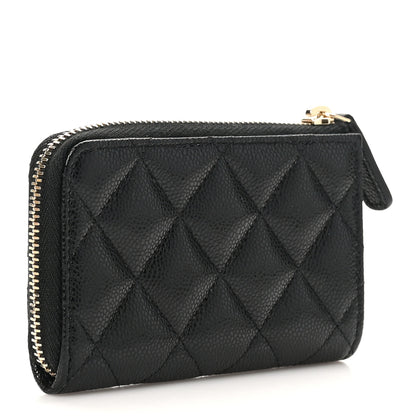 Chanel Caviar Quilted Zipped Key Holder Case Black 3 of 8