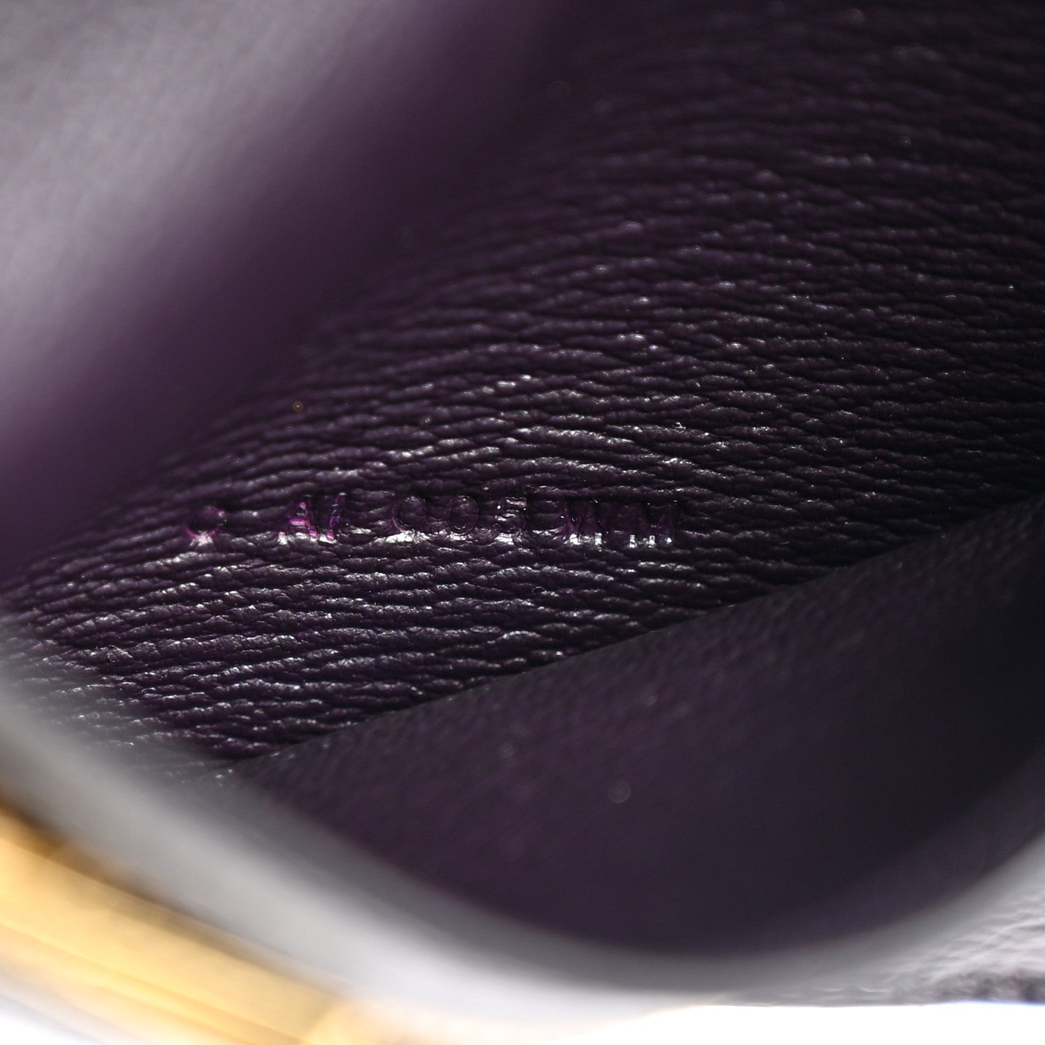 Hermes Shiny Alligator Bearn Compact Wallet Aubergine 7 of 8