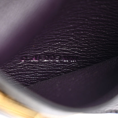 Hermes Shiny Alligator Bearn Compact Wallet Aubergine 7 of 8