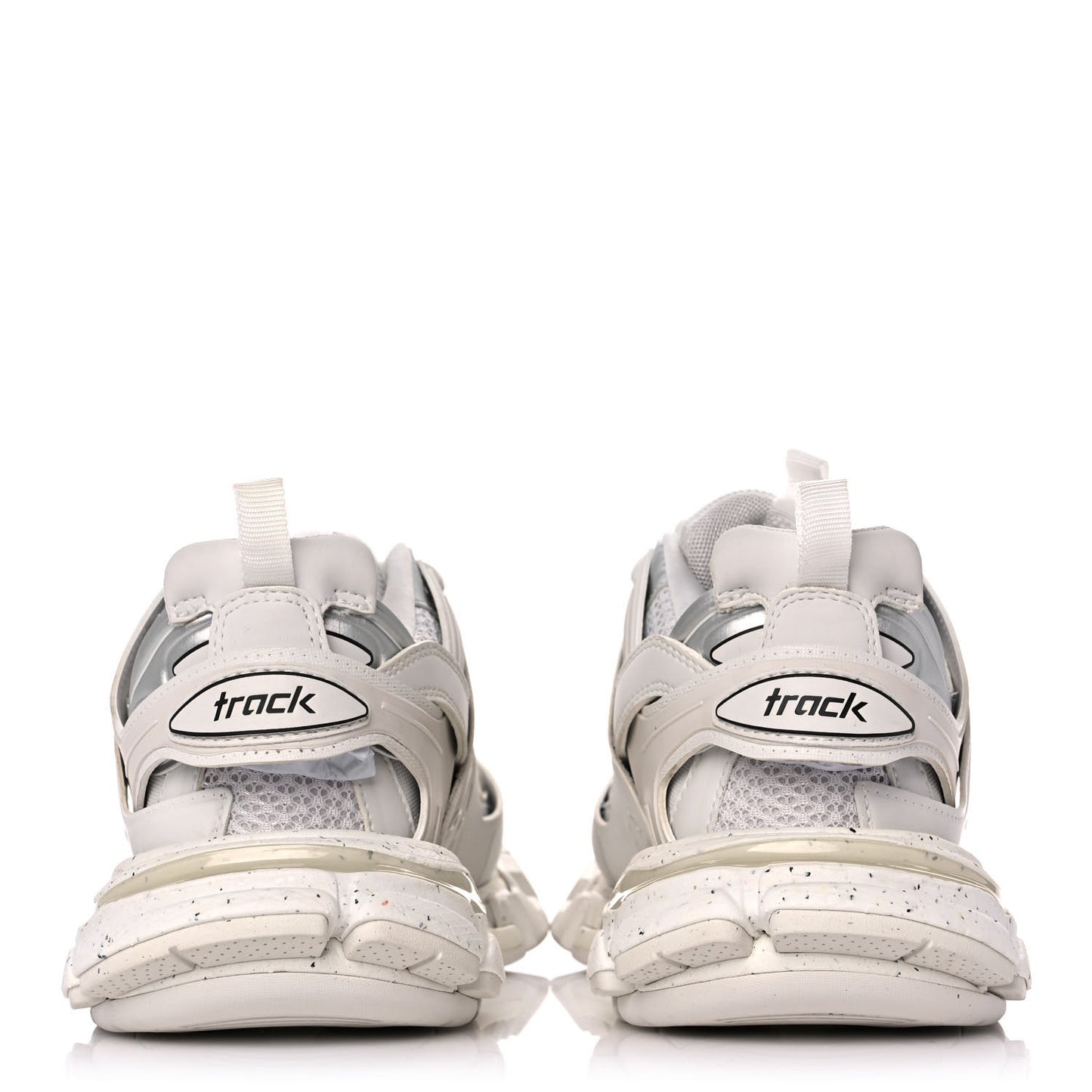 Rubber Mesh Fabric Monocolor Recycled Sole Womens Track Sneakers 38 White
