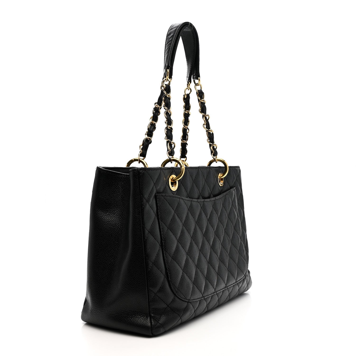 Chanel Caviar Quilted Grand Shopping Tote GST Black 3 of 11