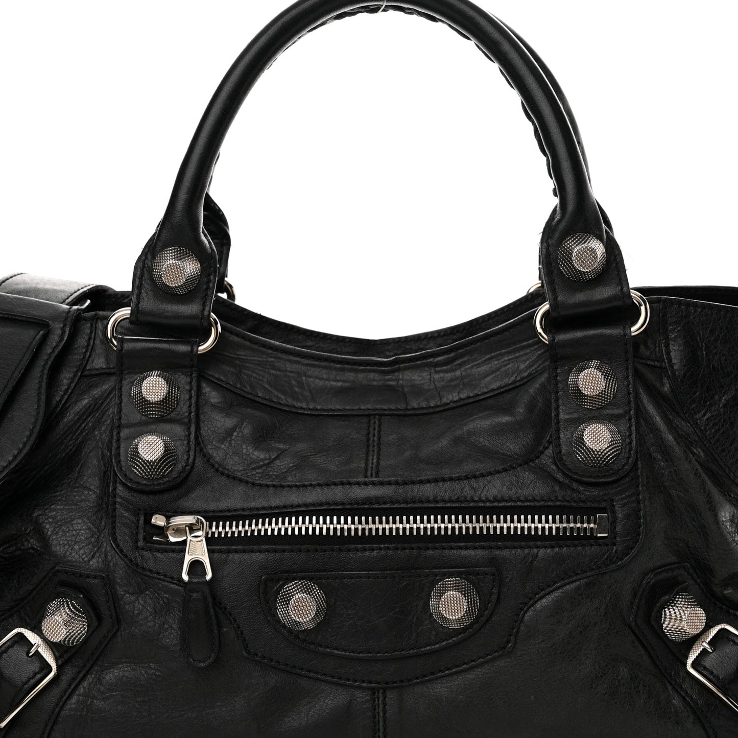 Agneau Giant 21 Silver Hardware Part Time Black