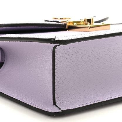 Gucci Textured Dollar Calfskin Mini Ophidia Padlock Top Handle Chain Shoulder Bag Lapis 8 of 10
