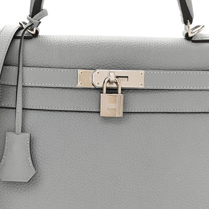 Hermes Togo Kelly Retourne 28 Bleu Glacier 8 of 10