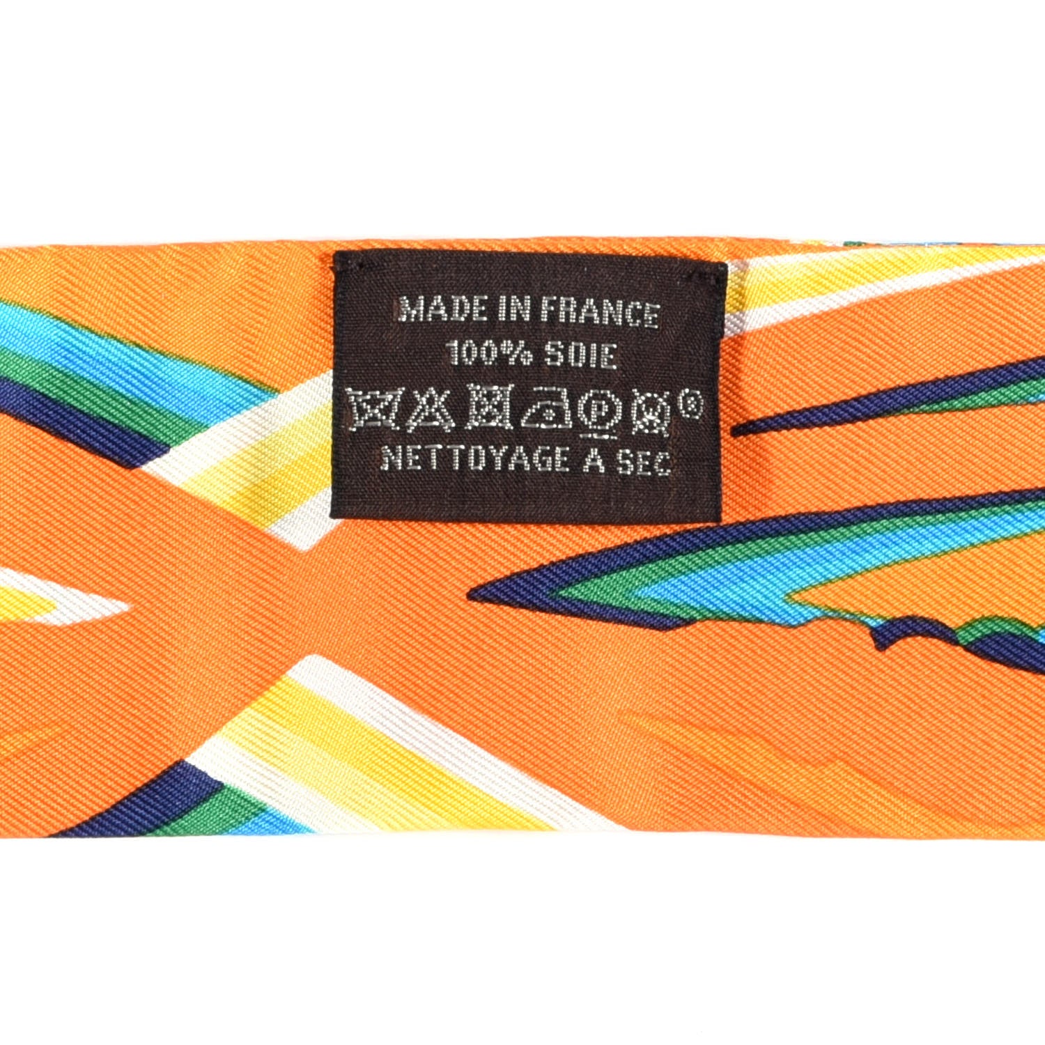 Hermes Silk Brides De Gala Shadow Twilly Orange Jaune Turquoise 4 of 4