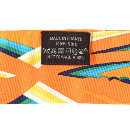 Hermes Silk Brides De Gala Shadow Twilly Orange Jaune Turquoise 4 of 4
