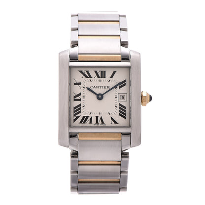 Cartier Stainless Steel 18K Yellow Gold 25mm Tank Francaise Quartz Watch 1 of 9