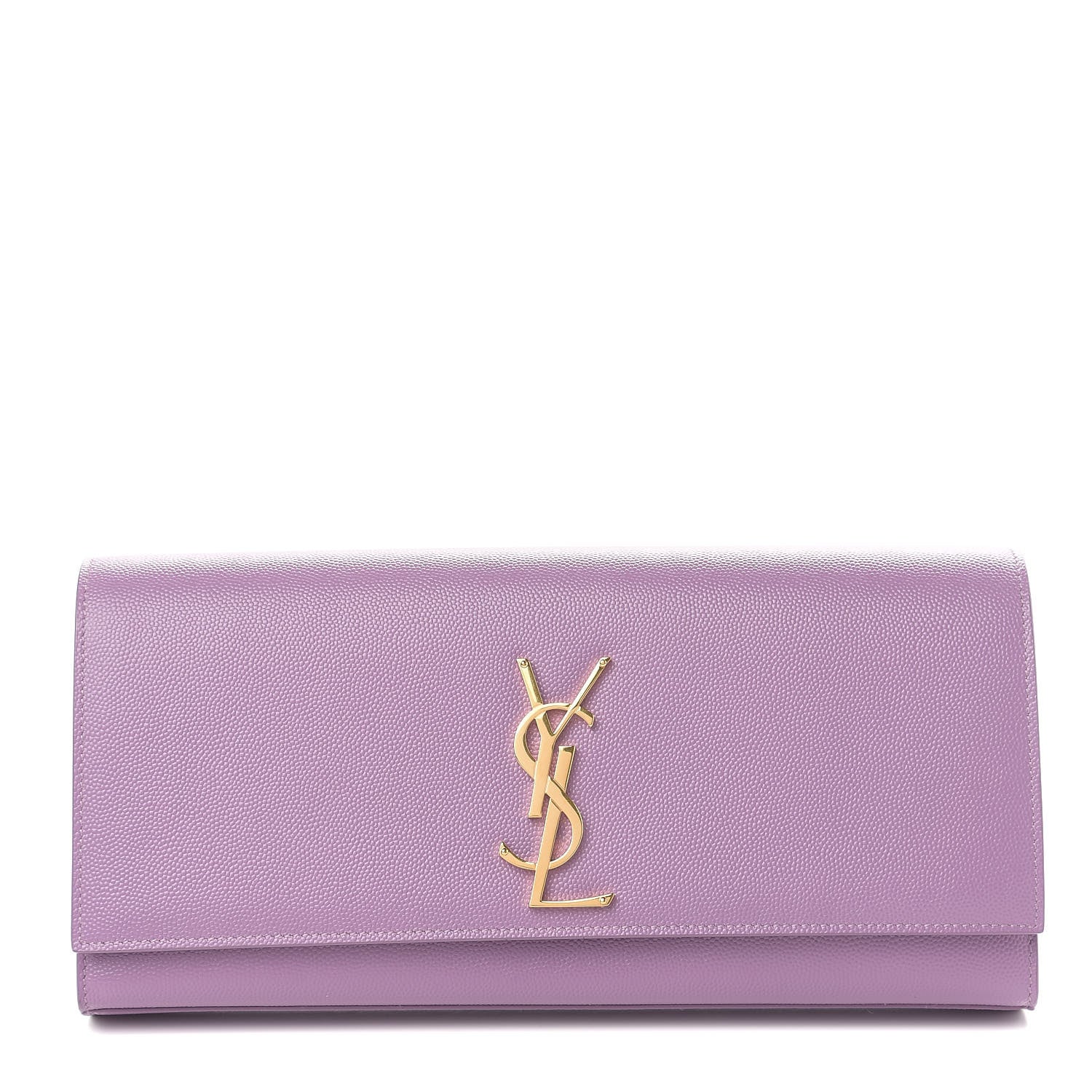 Saint Laurent Grain De Poudre Classic Kate Clutch Purple 1 of 8