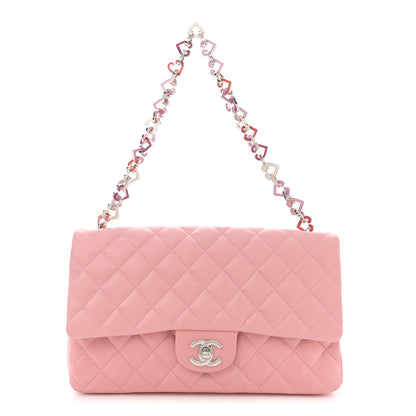 Chanel Lambskin Medium Heart Valentine Flap Pink 1 of 11