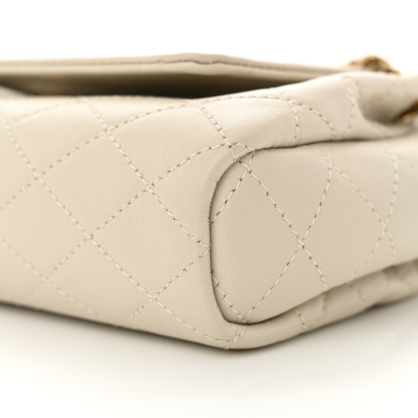 Lambskin Quilted Monogram Mini Nolita Crema Soft