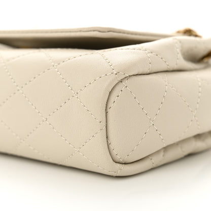 Saint Laurent Lambskin Quilted Monogram Mini Nolita Crema Soft 10 of 11