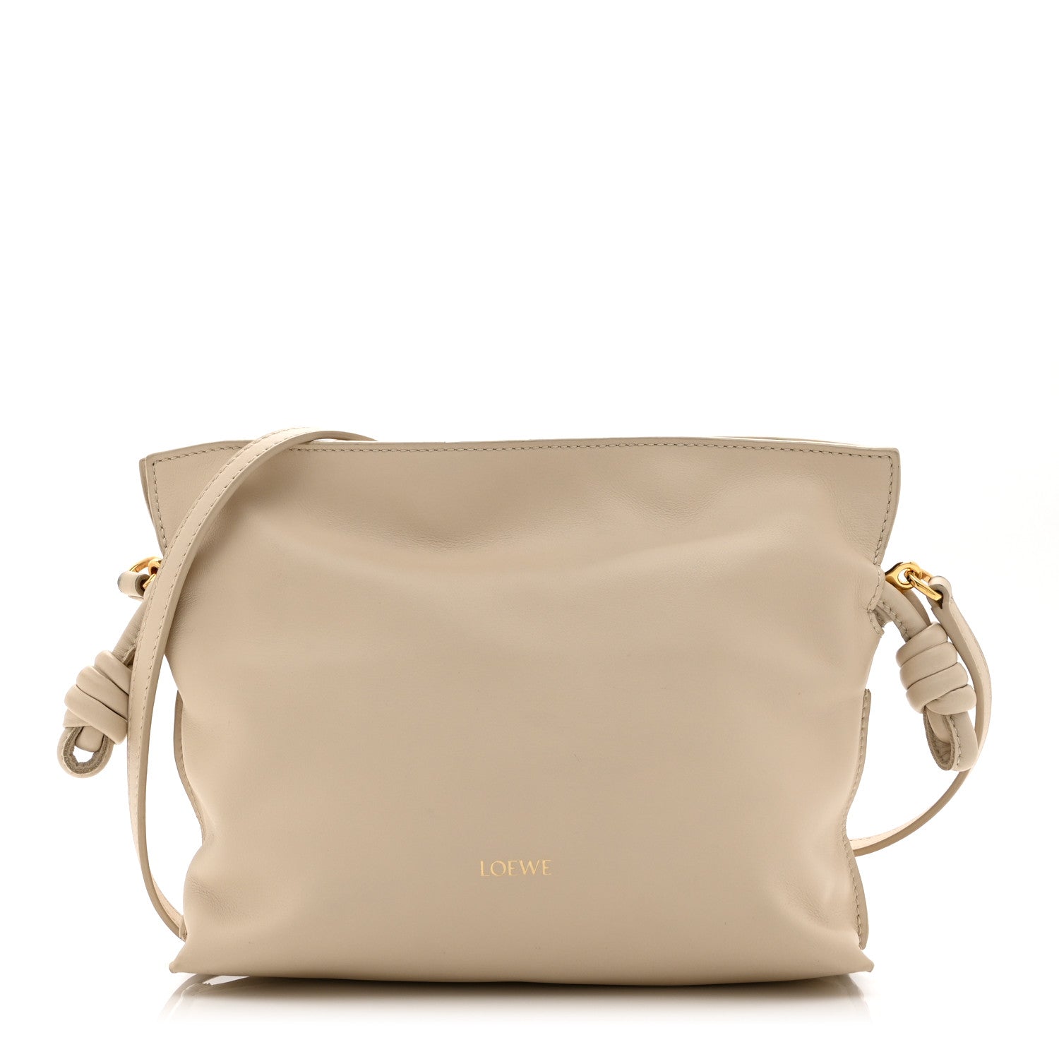 Loewe Calfskin Mini Flamenco Knot Clutch Angora 1 of 10