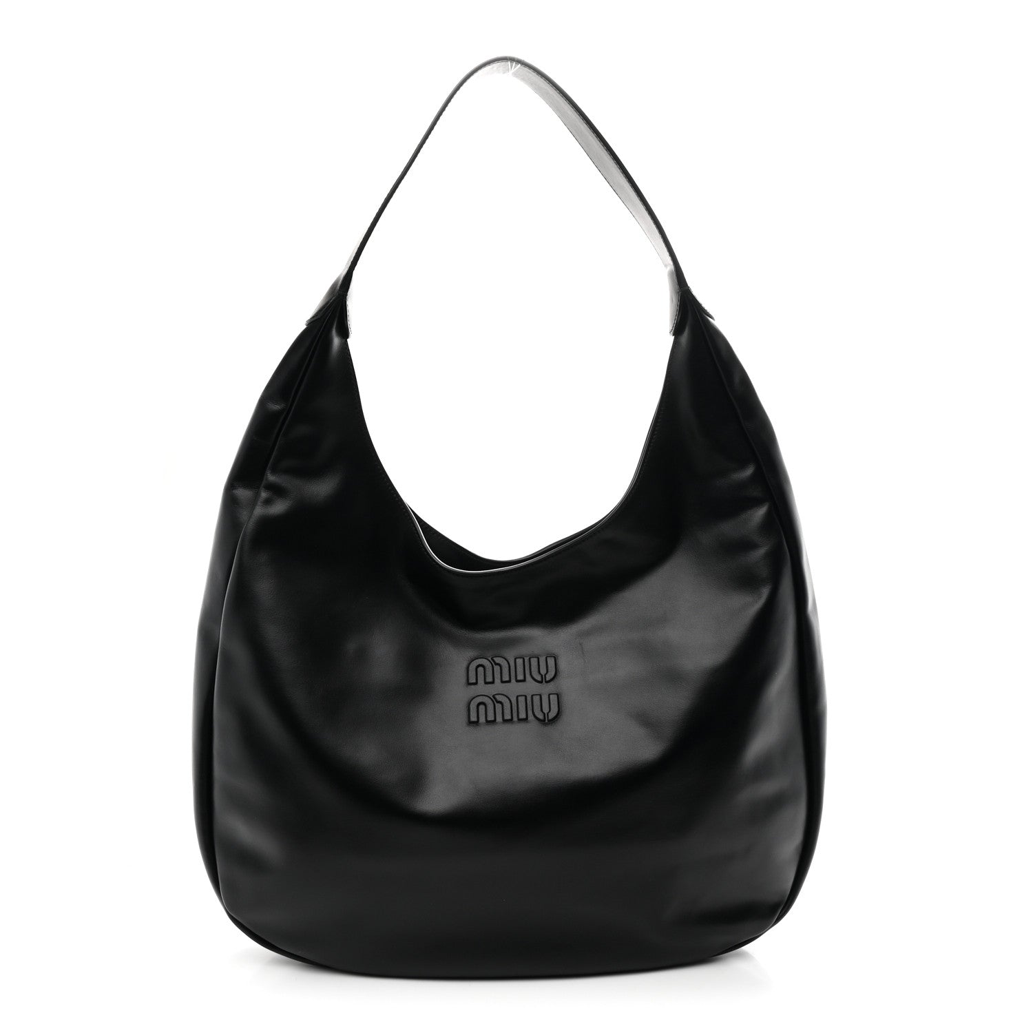 Miu Miu Nappa Hobo Bag Black 1 of 9