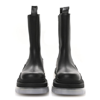 Bottega Veneta Calfskin The Tire Chelsea Boots 37 Black Transparent 3 of 9