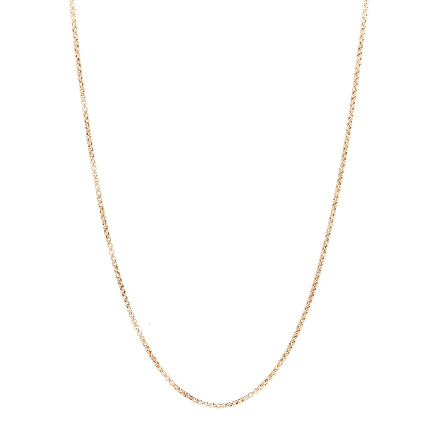 David Yurman 18K Yellow Gold 1.7mm Box Chain Necklace 18" 1 of 6