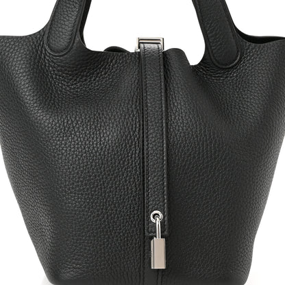 Hermes Taurillon Clemence Picotin Lock 18 PM Black 9 of 12