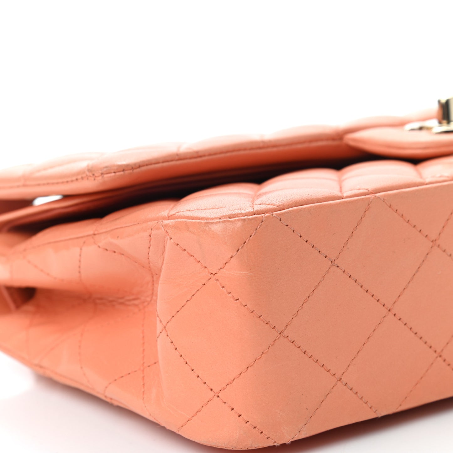 Lambskin Quilted Medium Double Flap Pink