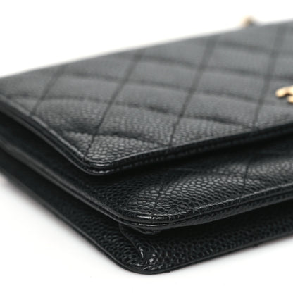 Chanel Caviar Quilted Wallet on Chain WOC Black 10 of 11
