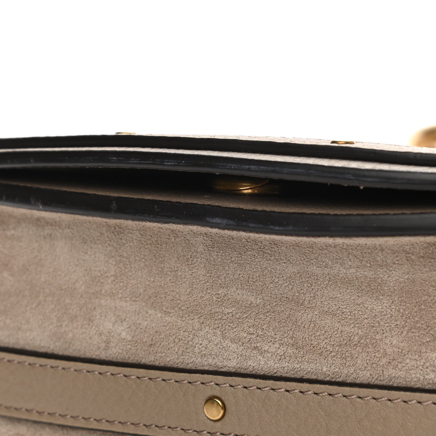 Chloe Calfskin Suede Medium Nile Bracelet Bag Motty Grey 12 of 13