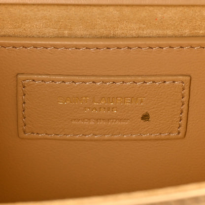 Saint Laurent Metallic Calfskin Small Classic Monogram Kate Tassel Satchel Gold 6 of 10