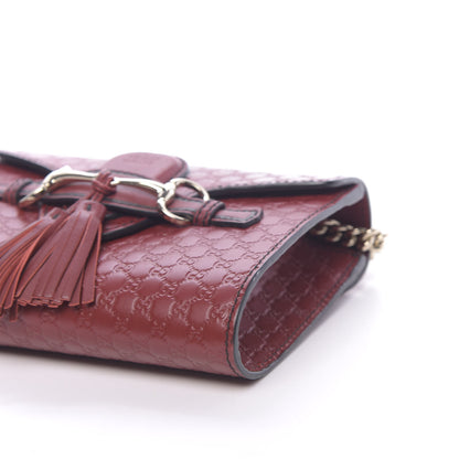 Gucci Soft Microguccissima Mini Emily Chain Shoulder Bag Rosso 9 of 10