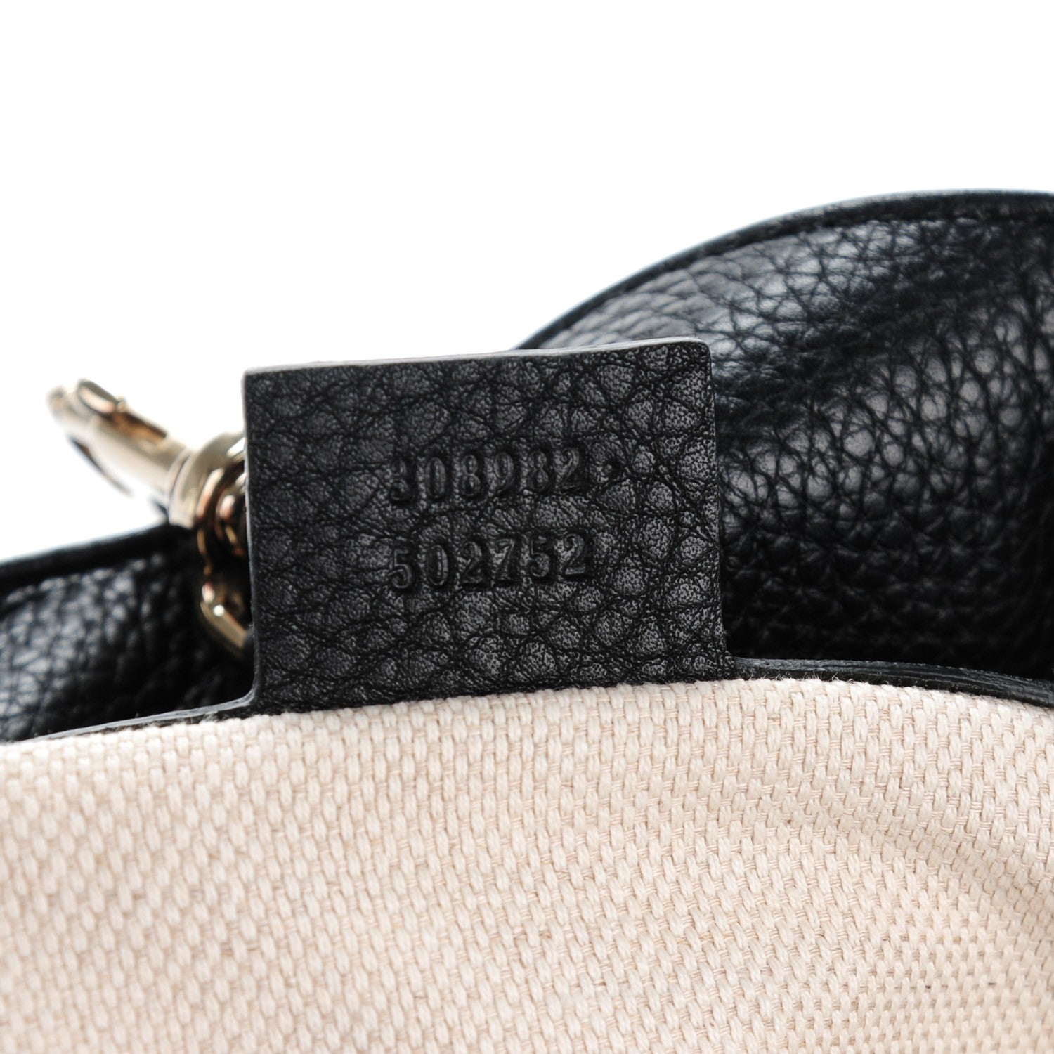 Gucci Pebbled Calfskin Medium Soho Chain Shoulder Bag Black 7 of 7