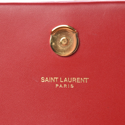 Saint Laurent Smooth Calfskin Medium Classic Monogram Kate Tassel Satchel New Red 7 of 16