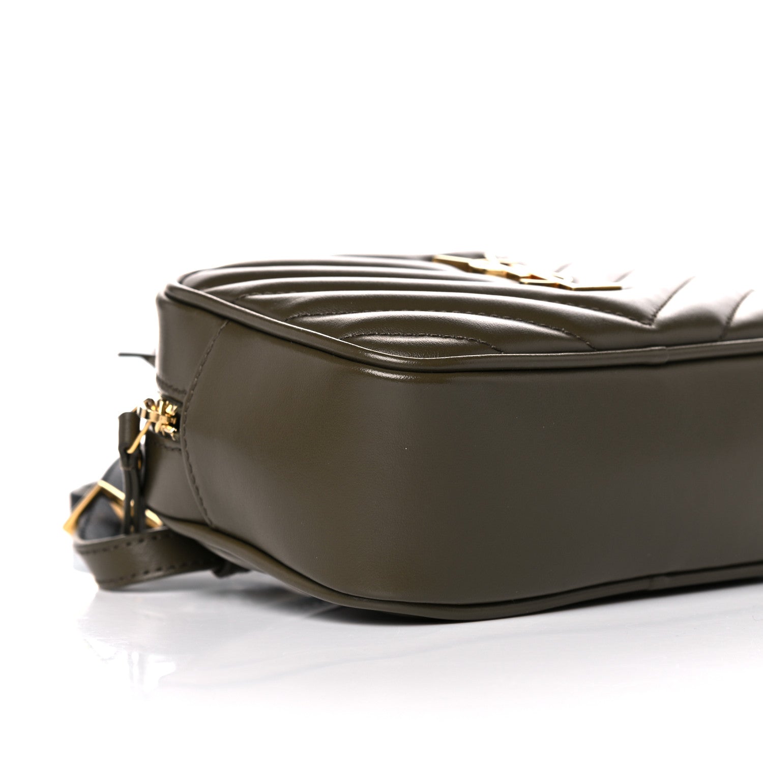 Saint Laurent Calfskin Matelasse Monogram Lou Belt Bag Military Olive 8 of 9